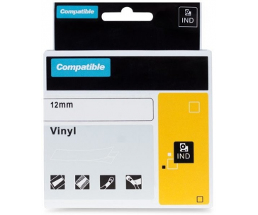 Xerox kompatibilní páska s DYMO 8432, 12mm x 5,5m, černý tisk / žlutý podklad, RHINO, vinylová - ALLPRINT