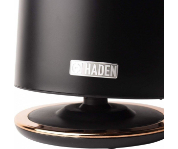 Haden HAD206565 rychlovarná konvice, 1,7 l / 6 šálků, filtr vodního kamene, nerezová ocel, 3000 W, černá