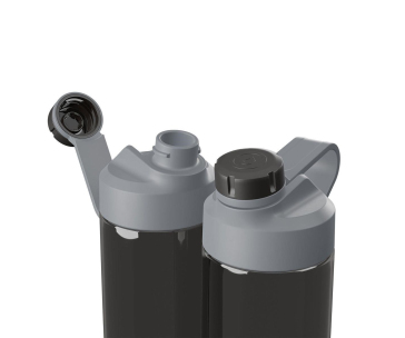 HidrateSpark TAP - Chytrá láhev s kontrolou pitného režimu s brčkem, 710 ml, černá