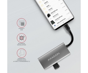AXAGON HMC-4G2, USB 3.2 Gen 2 10 Gb/s hub, porty 2x USB-A, 2x USB-C, kabel USB-C 13cm