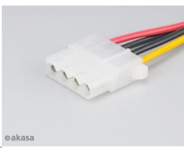 AKASA kabel  SATA redukce napájení na 4pin Molex, 15cm, 2ks v balení