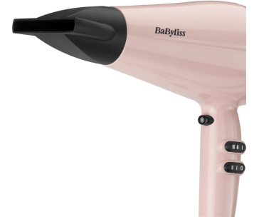 BaByliss 5337PRE fén na vlasy, 2200 W, ionizace, 2 rychlosti, 3 teploty, závěsné očko, růžový
