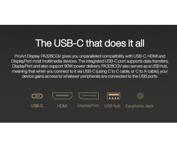 ASUS LCD 32" PA328CGV 2560x1440 ProArt DP HDMI USB-C-VIDEO+90W VESA 100x100 PIVOT 100% sRGB/Rec.709, Color Accuracy