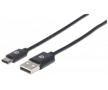 MANHATTAN kabel Hi-Speed USB-C, C Male / A Male, 3m, černý