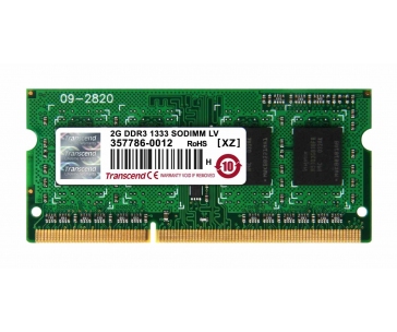 TRANSCEND SODIMM DDR3L 2GB 1333MHz 1Rx8 CL9