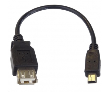 PREMIUMCORD USB redukce kabel USB A/female - Mini 5pin USB/male 20cm OTG