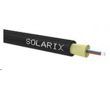 DROP1000 kabel Solarix, 8vl 9/125, 3,7mm, LSOH, černý, cívka 500m SXKO-DROP-8-OS-LSOH