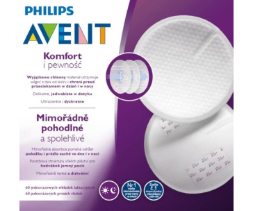 Philips AVENT prsní vložky jednorázové, 60 ks