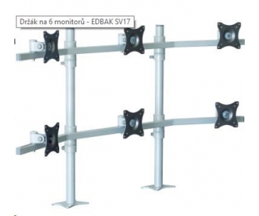 Držák na 6 monitorů - EDBAK SV17