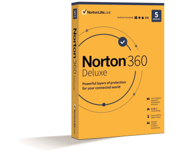NORTON 360 DELUXE 50GB +VPN 1 uživatel pro 5 zařízení na 2 roky - ESD