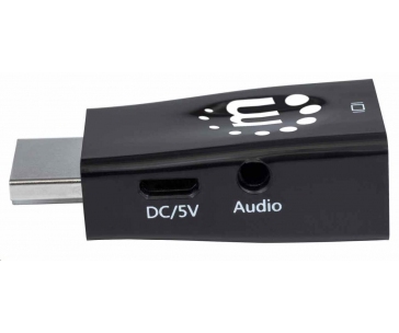 Manhattan adaptér HDMI na VGA, Micro Converter, HDMI Male na VGA Female, audio, černá