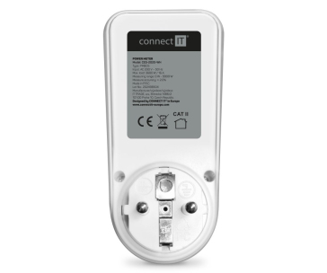 CONNECT IT Digitální měřič PowerMeter Pro, Měřič spotřeby el. energie, bílá