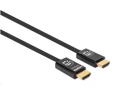 MANHATTAN Kabel HDMI Male to Male, High Speed HDMI Active Optical Cable, 30m, pozlacené koncovky, černý