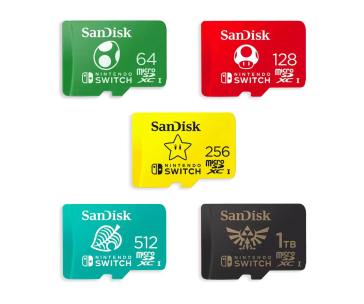 SanDisk MicroSDXC karta 1TB pro Nintendo Switch (R:100/W:90 MB/s, UHS-I)