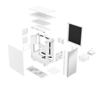FRACTAL DESIGN skříň Define 7 Compact White Solid, USB 3.1 Type-C, 2x USB 3.0, bez zdroje, mATX