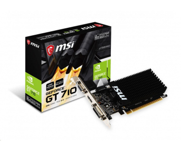 MSI VGA NVIDIA GeForce GT 710 2GD3H LP, 2G DDR3, 1xHDMI, 1xVGA, 1xDVI