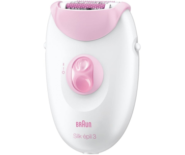 Braun Silk-épil 3-3270 SoftPerfection epilátor, dámský, osvětlení, 1 nástavec, 2 rychlosti, 20 pinzet, masážní nástavec