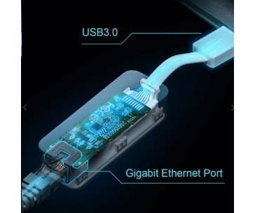 TP-Link UE300 USB/Ethernet síťový adaptér (1xUSB3.0 -> 1xGbE)