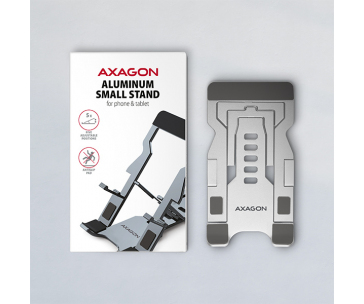 AXAGON STND-M, hliníkový stojan pro telefony a tablety 4" - 10.5", 5 nastavitelných úhlů