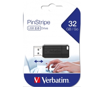 VERBATIM Flash Disk 32GB Store 'n' Go PinStripe, černá