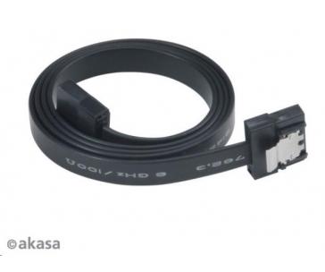 AKASA kabel  Super slim SATA3 datový kabel k HDD,SSD a optickým mechanikám, černý, 15cm