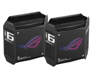 ASUS GT6 2-pack black Wireless AX10000 ROG Rapture Wifi 6 Tri-band Gaming Mesh System