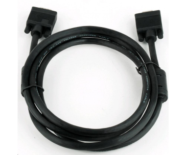 GEMBIRD Kabel VGA prodlužovací 1,8m, černý (HD15M/F, dvojité stínění, feritová jádra)