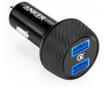 Anker PowerDrive Speed se dvěma Quick Charge 3.0 porty, barva černá