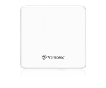 TRANSCEND externí DVD vypalovačka slim, USB 2.0, White (+CyberLink Media Suite 10)