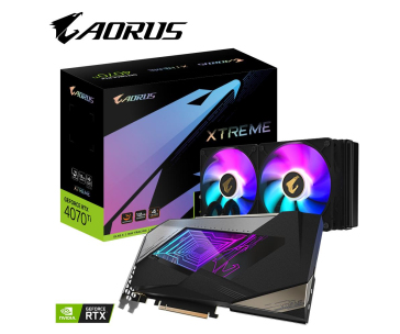 GIGABYTE VGA NVIDIA GeForce RTX 4070 Ti AORUS XTREME WATERFORCE 12G, 12G GDDR6X, 3xDP, 1xHDMI