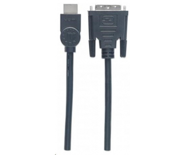 MANHATTAN kabel HDMI Male to DVI-D 24+1 Male, Dual Link, Black, 3m