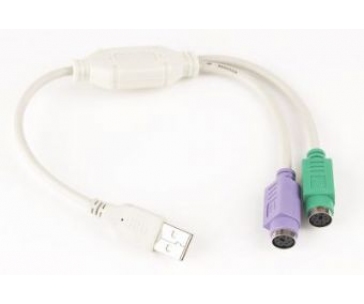 GEMBIRD Redukce USB / 2x PS/2 30cm (M/2xF, aktivní)