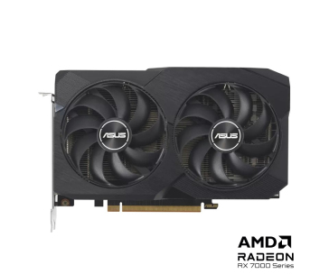 ASUS VGA AMD Radeon RX 7600 DUAL V2 OC 8G, 8G GDDR6, 3xDP, 1xHDMI