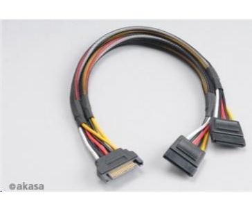 AKASA kabel  SATA rozdvojka napájení, 30cm