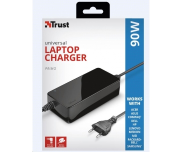 TRUST Univerzální napájecí adaptér pro notebooky Primo 90W-19V Laptop Charger