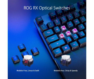 ASUS klávesnice ROG STRIX SCOPE II, mechanická, drátová, ROG RX RED / PBT, US
