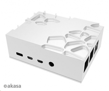 AKASA case Gem, pro Raspberry Pi 4 Model B, hliník, stříbrná