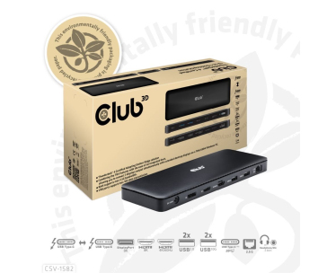 Club3D Dokovací stanice Thunderbolt 4 (Certified), 12v1