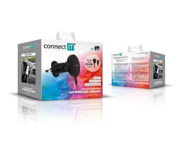 CONNECT IT InCarz MagSafe univerzální magnetická bezdrátová nabíječka do auta, černá