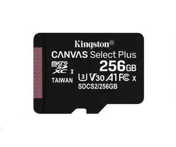 Kingston MicroSDXC karta 256GB Canvas Select Plus 100R A1 C10 - 1 ks