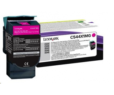 LEXMARK C544, X544 Magenta Extra High Yield Return Programme Toner Cartridge (4K)