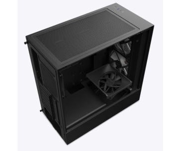 NZXT skříň H5 Flow RGB edition / 2x120 mm fan / USB 3.0 / USB-C 3.1 / RGB / průhledná bočnice / mesh panel / černá