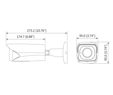 Dahua HAC-HFW3802E-Z-VP-3711, HDCVI kamera, 8MP, 1/1.8" CMOS, objektiv 3,7 - 11mm, IR<100, IP67, IK10