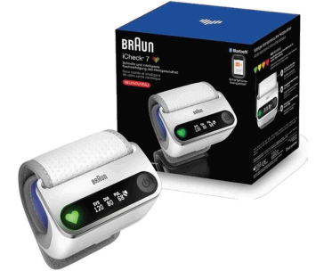 Braun iCheck7 BPW 4500WE tlakoměr, na zápěstí, LCD displej, Bluetooth