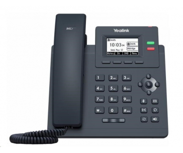 Yealink SIP-T31 IP telefon, 2,3" 132x64 grafický, 2x RJ45 10/100, 2x SIP, s adaptérem