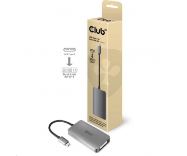 Club3D Adaptér aktivní USB Type C na DVI-I Dual Link, HDCP on