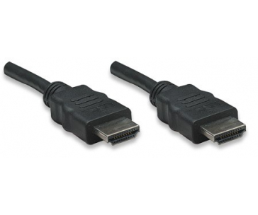 MANHATTAN kabel High Speed HDMI 3D, Male to Male, stíněný, černý, 10m