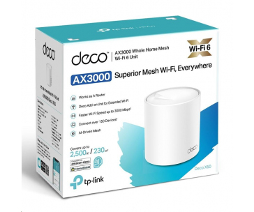 TP-Link Deco X50(1-pack) WiFi6 Mesh (AX3000,2,4GHz/5GHz,3xGbELAN/WAN)