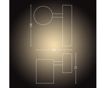PHILIPS Adore Bodové svítidlo do koupelny, Hue White ambiance, 230V, 1x5W GU10, Bílá (3417831P6)