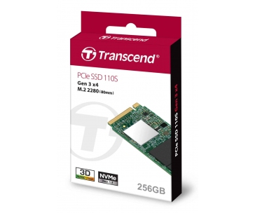 TRANSCEND SSD 110S 256GB, M.2 2280, PCIe Gen3x4, 3D TLC, DRAM-less